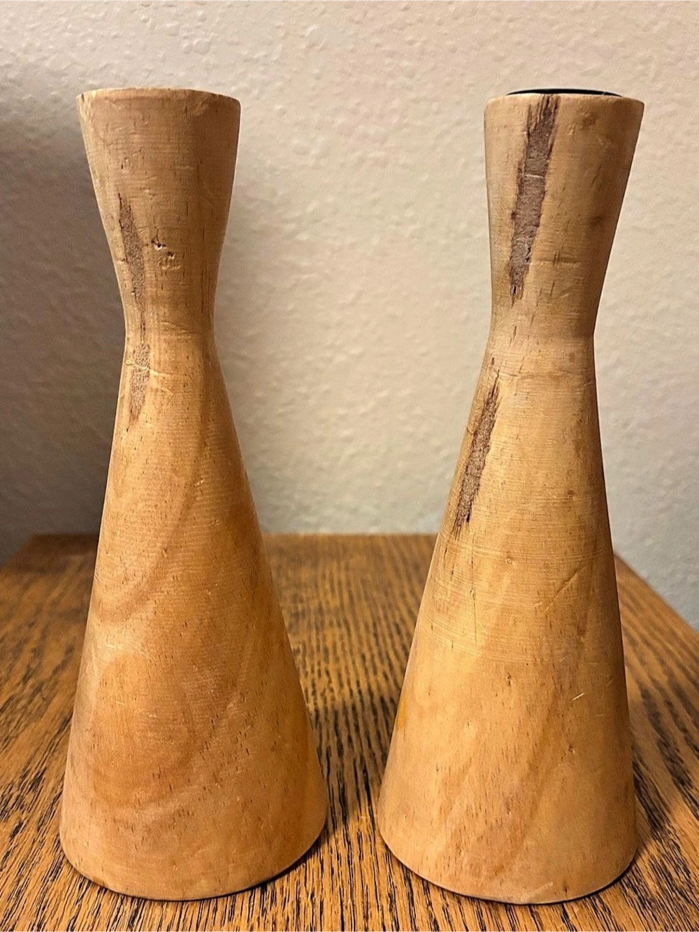 Pair of Wooden Decor Forms in Brown